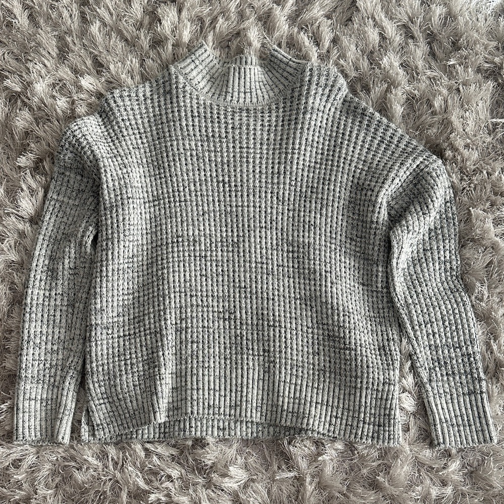 BDG Textured Gray Women's Turtleneck Sweater